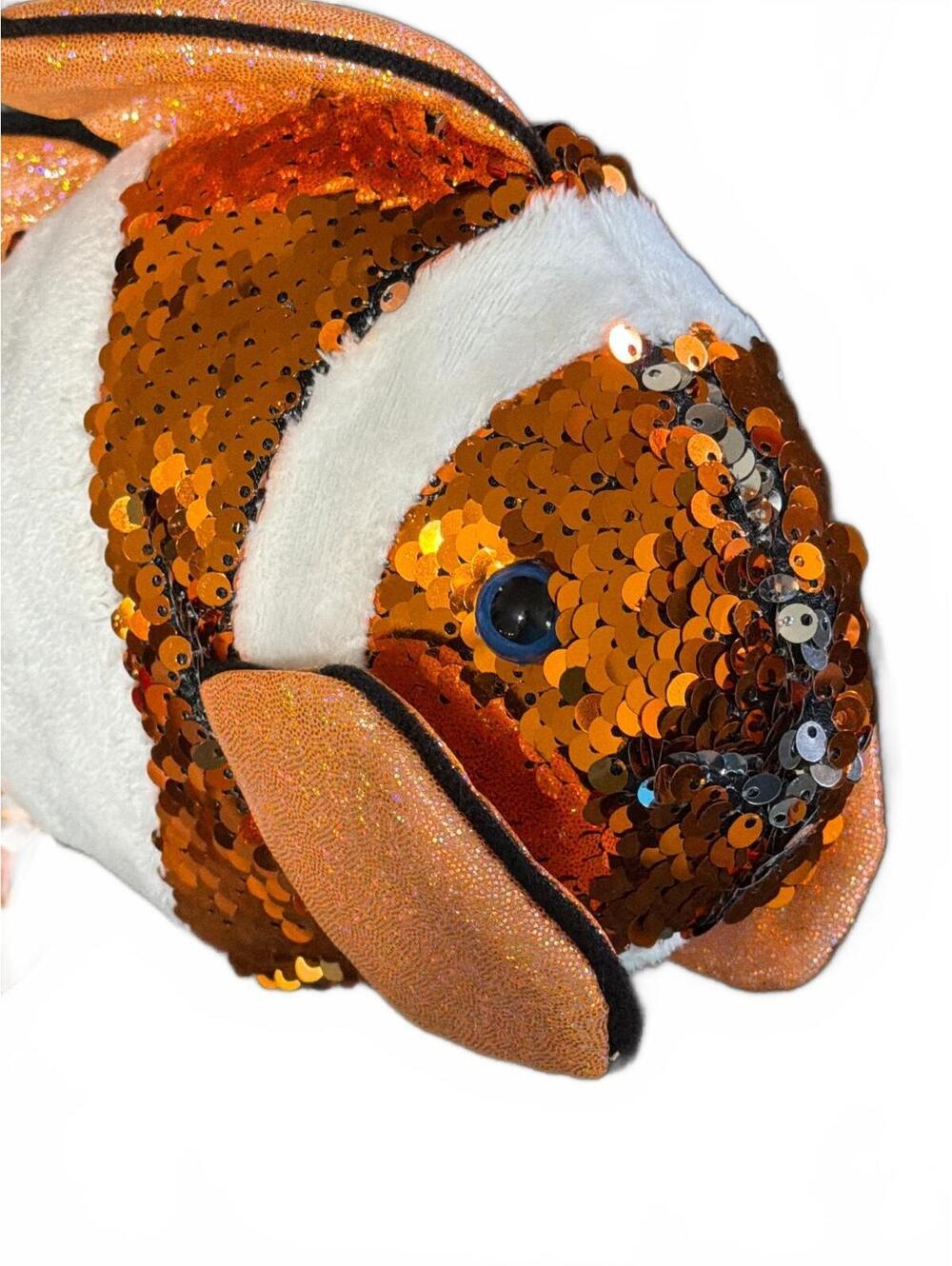 Adventure Planet Sequinimals Clownfish Plush Toy Tag Attached - Picture 3 of 6